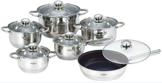 WK-12 12PCS S/S cookware set